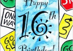 16th Birthday Card Boy 16th Sixteen 16 Sixteenth Birthday Greeting Card Road