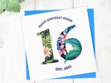 16th Birthday Card Boy Personalised Hawaiian Boys 16th Birthday Card by Chi Chi