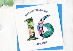 16th Birthday Card Boy Personalised Hawaiian Boys 16th Birthday Card by Chi Chi