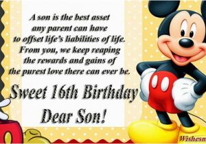 16th Birthday Cards for son 16th Birthday Wishes Messages for Sweet Sixteen Wishesmsg