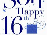 16th Birthday Cards for son Grandson Happy 16th Birthday Card Blue Balloons Amazon
