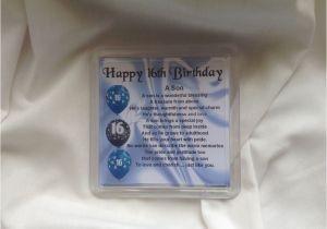 16th Birthday Cards for son Personalised Coaster son Poem 16th Birthday Design