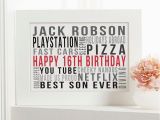 16th Birthday Ideas for Him Personalised 16th Birthday Gifts with On Screen Previews