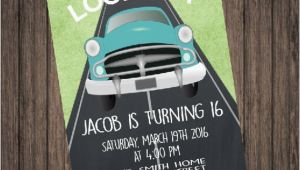 16th Birthday Invitations for Boys Boy 16th Birthday Invitation