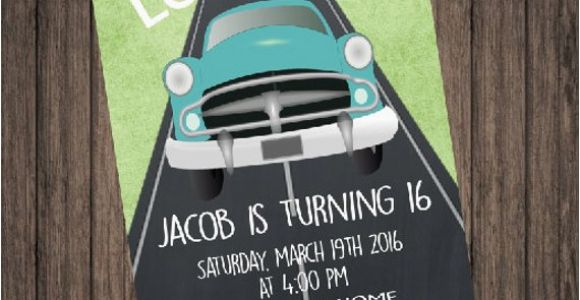 16th Birthday Invitations for Boys Boy 16th Birthday Invitation