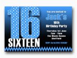 16th Birthday Invitations for Boys Personalised Boys Girls 16th Birthday Party Invitations