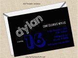 16th Birthday Invitations for Boys Printable 4×6 Boy Tween Teen Male Adult Birthday