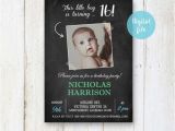 16th Birthday Invitations for Boys Sweet 16th Birthday Invitation for Boys Personalized