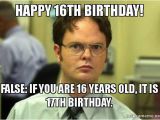 16th Birthday Meme Happy 16th Birthday False if You are 16 Years Old It is