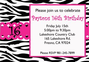 16th Birthday Party Invitations Templates Free 8 Best Images Of 16th Birthday Invitations Free Printable