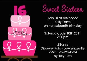 16th Birthday Party Invites Sweet 16th Birthday Invitations Templates Free Printable