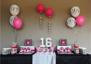 16th Birthday Table Decorations Sassy Sweet Sixteen Taking A Lil Walk On the Wild Side