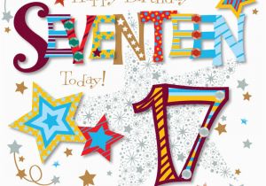 17 Year Old Birthday Cards Seventeen today 17th Birthday Greeting Card Cards