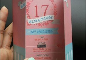 17th Birthday Invitation Ideas 17th Birthday Party Invitation Card A Birthday Cake