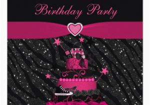 17th Birthday Invitation Ideas Trendy Pink Cake Zebra Stripes 17th Birthday 5 25×5 25