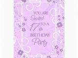 17th Birthday Party Invitations Lavender Floral 17th Birthday Party Invitations 5 Quot X 7