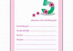 18 Year Old Birthday Party Invitations 10 Childrens Birthday Party Invitations 5 Years Old Girl