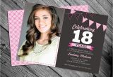 18 Year Old Birthday Party Invitations 18th Birthday Invitation