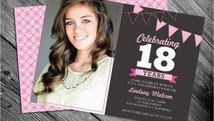 18 Year Old Birthday Party Invitations 18th Birthday Invitation