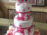 18th Birthday Cake Decorations Uk 3 Tier 18th Birthday Cake In Pink White Silver with
