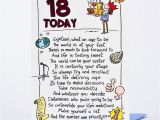 18th Birthday Card Messages Funny 18th Birthday Card Humprous 18 today Only 89p