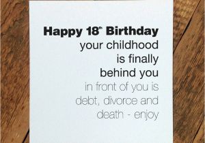 18th Birthday Card Messages Funny Funny 18th Birthday Card 39 Childhood is Behind You 39 by