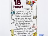 18th Birthday Cards for Boys 18th Birthday Card Humprous 18 today Only 89p