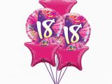 18th Birthday Flowers and Balloons 18th Birthday Bouquet In A Box Gift