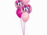 18th Birthday Flowers and Balloons Pink 18th Birthday Balloon Bouquet Party Fever