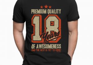 18th Birthday Gifts for Him Ebay Mens 18th Birthday T Shirt 18 Years Of Awesomeness Dad son