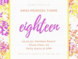 18th Birthday Invitation Card Sample Customize 1 023 18th Birthday Invitation Templates Online