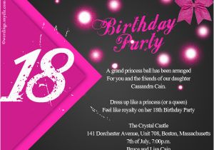 18th Birthday Invitation Wording Samples 18th Birthday Party Invitation Wording Wordings and Messages