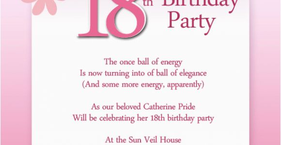 18th Birthday Invitation Wording Samples 18th Birthday Party Invitation Wording Wordings and Messages
