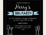 18th Birthday Invitations for Guys 18th Birthday Invitations Boys Chalkboard