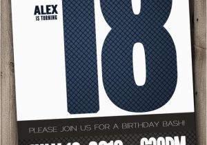 18th Birthday Invitations for Guys Items Similar to 18th Birthday Party Invitation for Man