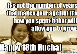 18th Birthday Memes Happy 18th Birthday Rucha P