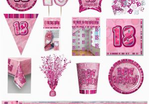 18th Birthday Party Supplies and Decorations 18th Pink Glitz Birthday Party Supplies Decorations