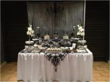 18th Birthday Table Decorations Black and White Elegant 18th Birthday Lolly Dessert Buffet