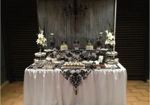 18th Birthday Table Decorations Black and White Elegant 18th Birthday Lolly Dessert Buffet