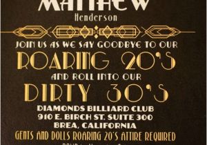 1920s Birthday Party Invitations 1920 39 S Great Gatsby Birthday Party