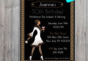 1920s Birthday Party Invitations 1920s Great Gatsby Birthday Invitation 21st Birthday