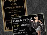 1920s Birthday Party Invitations Personalised Roaring Twenties 1920s Art Deco Style