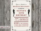 1920s Birthday Party Invitations Roaring 20s Invitation Printable 1920s Invitations