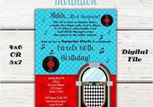 1950 S Birthday Invitations 1950 39 S Birthday Party Invitation Fifties 50 39 S sock Hop