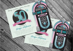 1950 S Birthday Invitations 1950 39 S Fifties theme Birthday Invitation