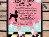 1950 S Birthday Invitations 1950 39 S Poodle Skirt Custom Birthday Invitation 1950s