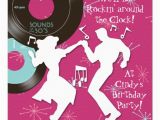 1950 S Birthday Invitations Personalized sock Hop Invitations Custominvitations4u Com