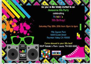 1980s Birthday Party Invitations 1000 Ideas About 1980s Party Invitations On Pinterest