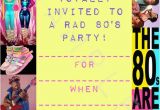 1980s Birthday Party Invitations Items Similar to Blank 80 39 S Costume Party Invitations