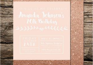 19th Birthday Invitations Birthdays Birthday Invitations and Rose Gold On Pinterest